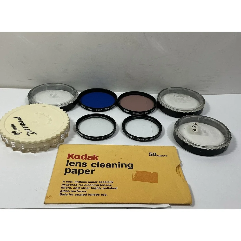 Hoya HMC 55mm 80A & 55mm FL-Day / Tiffen Diffusion #1 49mm & Center Spot 49mm